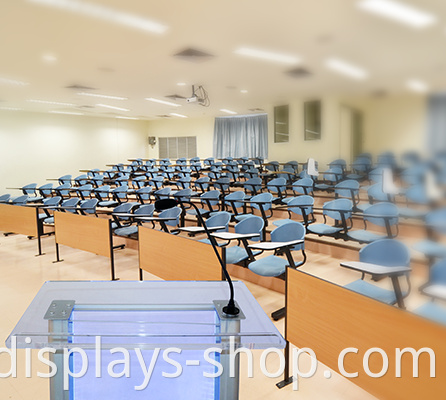 Acrylic lectern with microphone socket speech podium